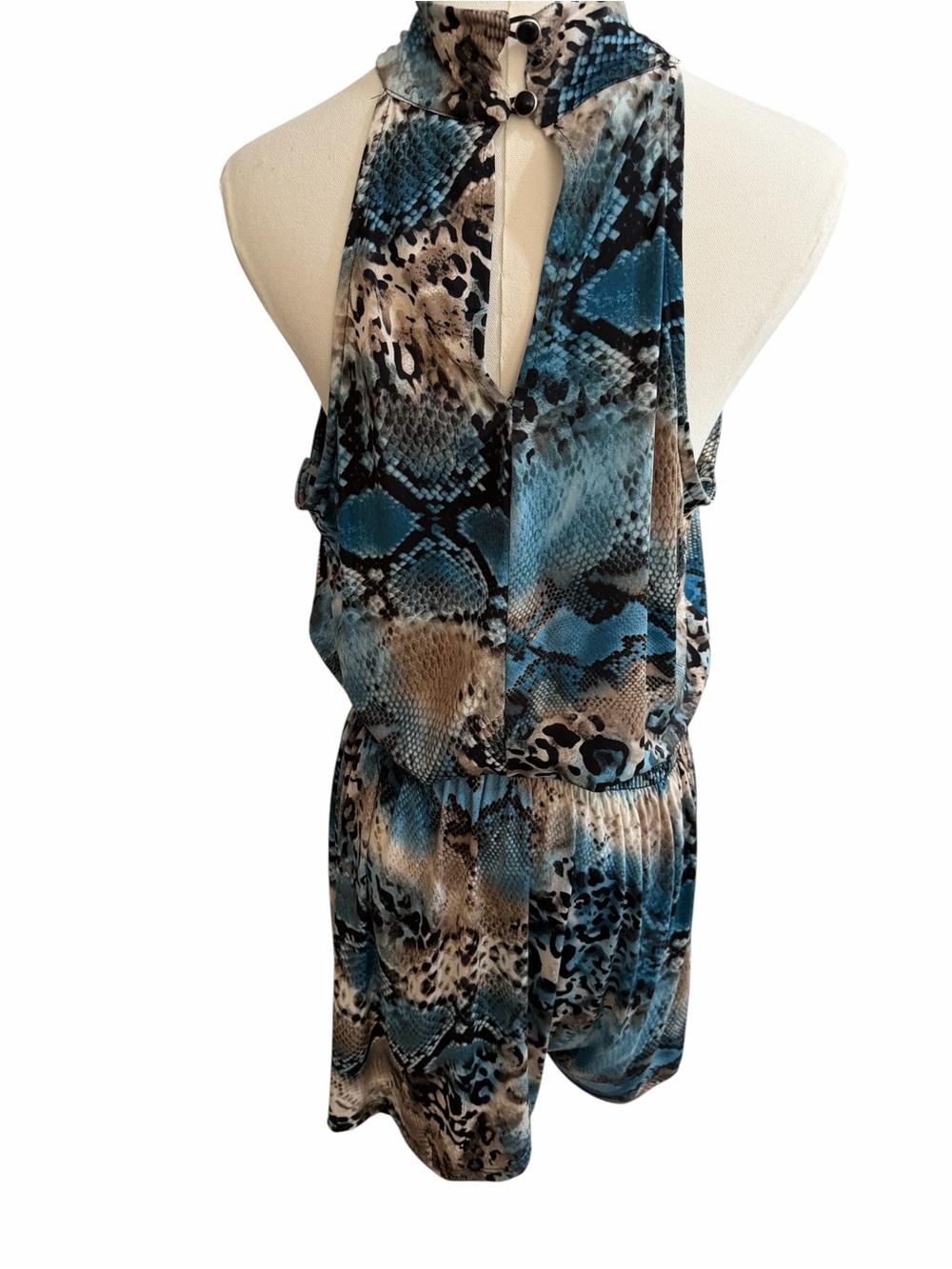 Ariella Snake-Print Halter Mini Dress - Picture 5 of 7